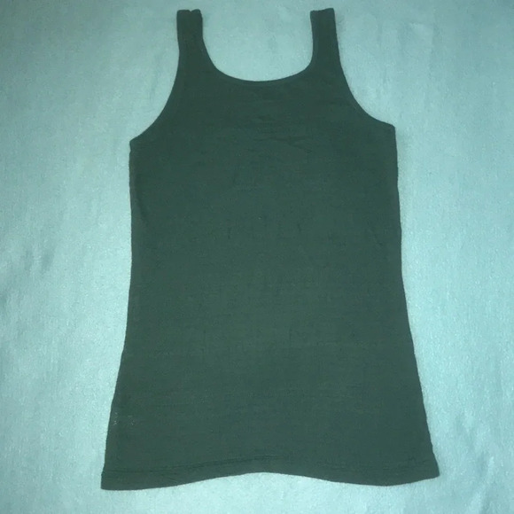 MOSSIMO textured stretchy green tank top size M - Picture 2 of 7